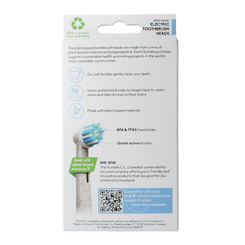The Humble Co Opzetborstels plantbased 4 Stuks