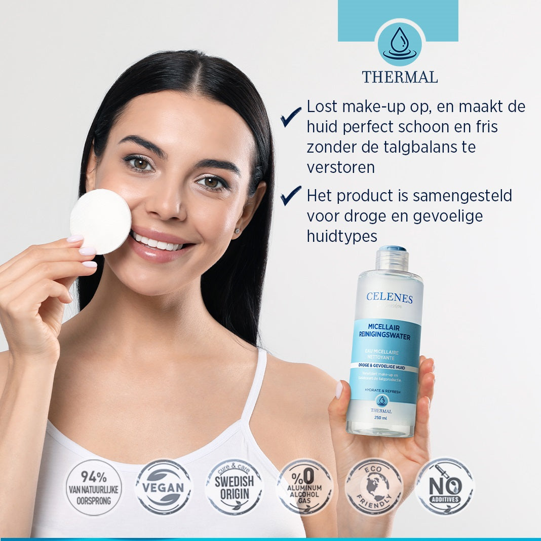Celenes Thermal micellair water dry/sens 250 Milliliter