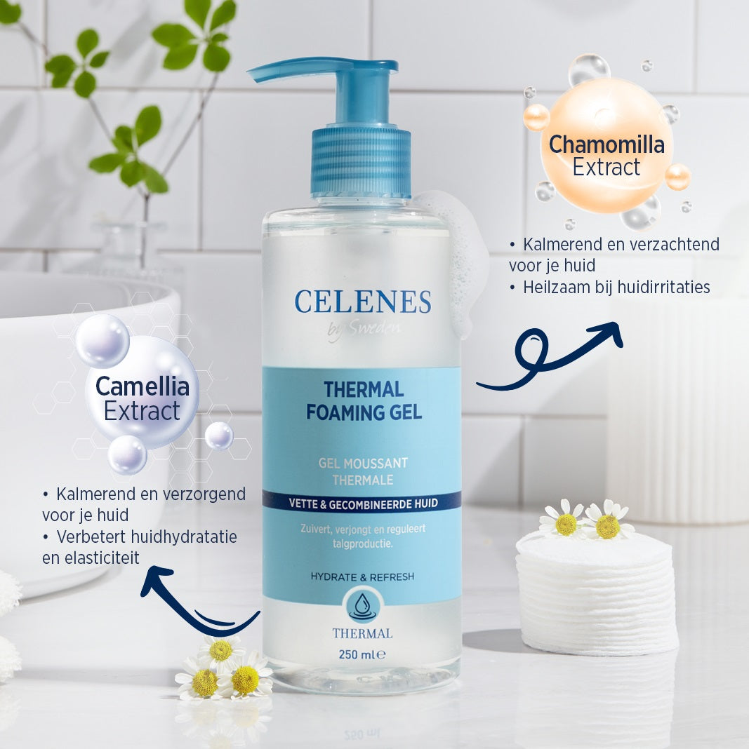 Celenes Thermal foaming gel oily skin 250 Milliliter