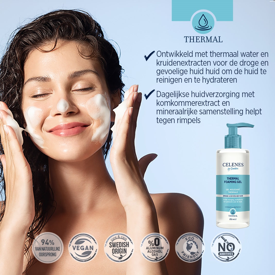 Celenes Thermal foaming gel dry skin 250 Milliliter
