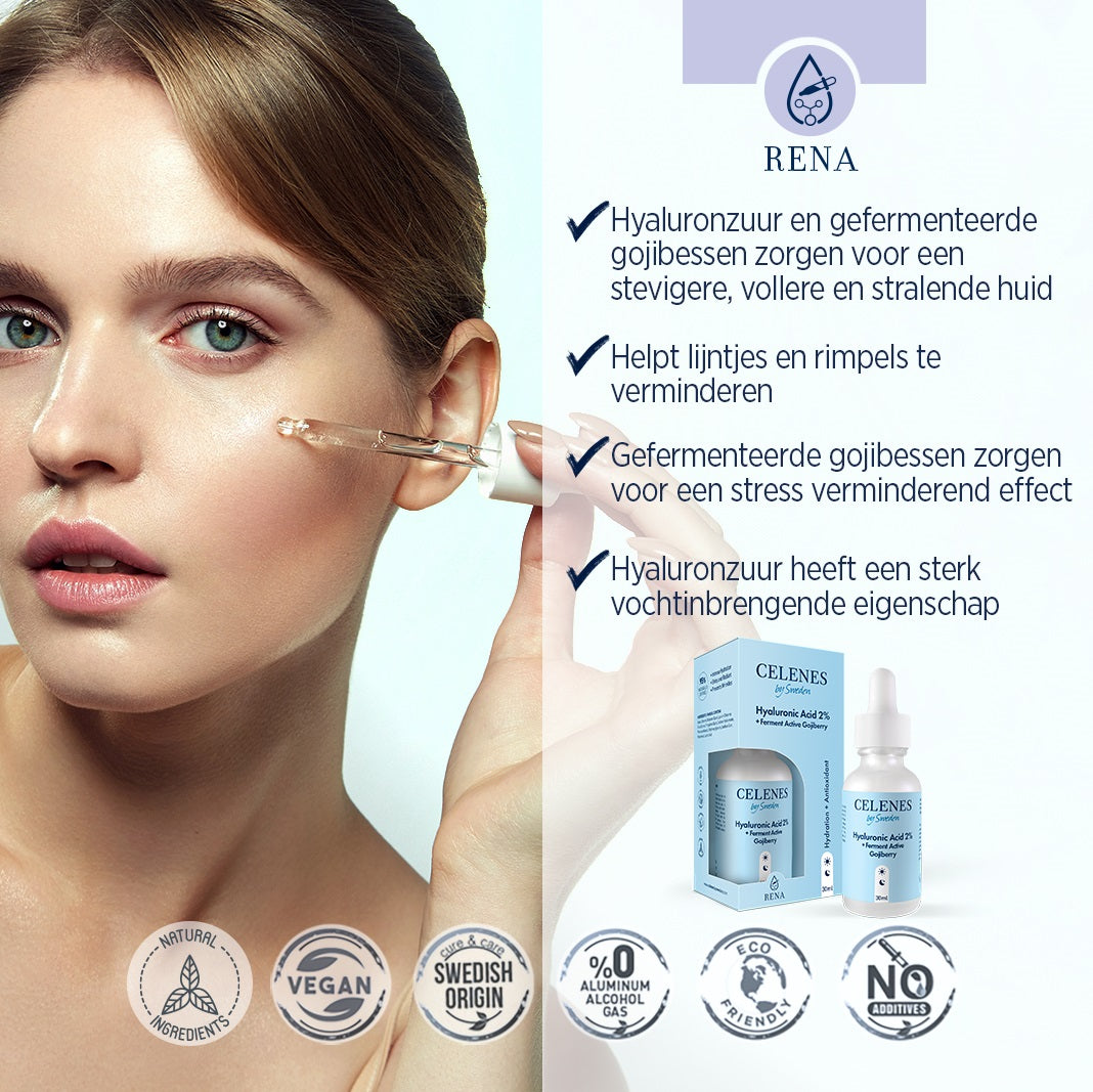 Celenes Serum hyaluronic acid + fermented active gojiberry 30 Milliliter