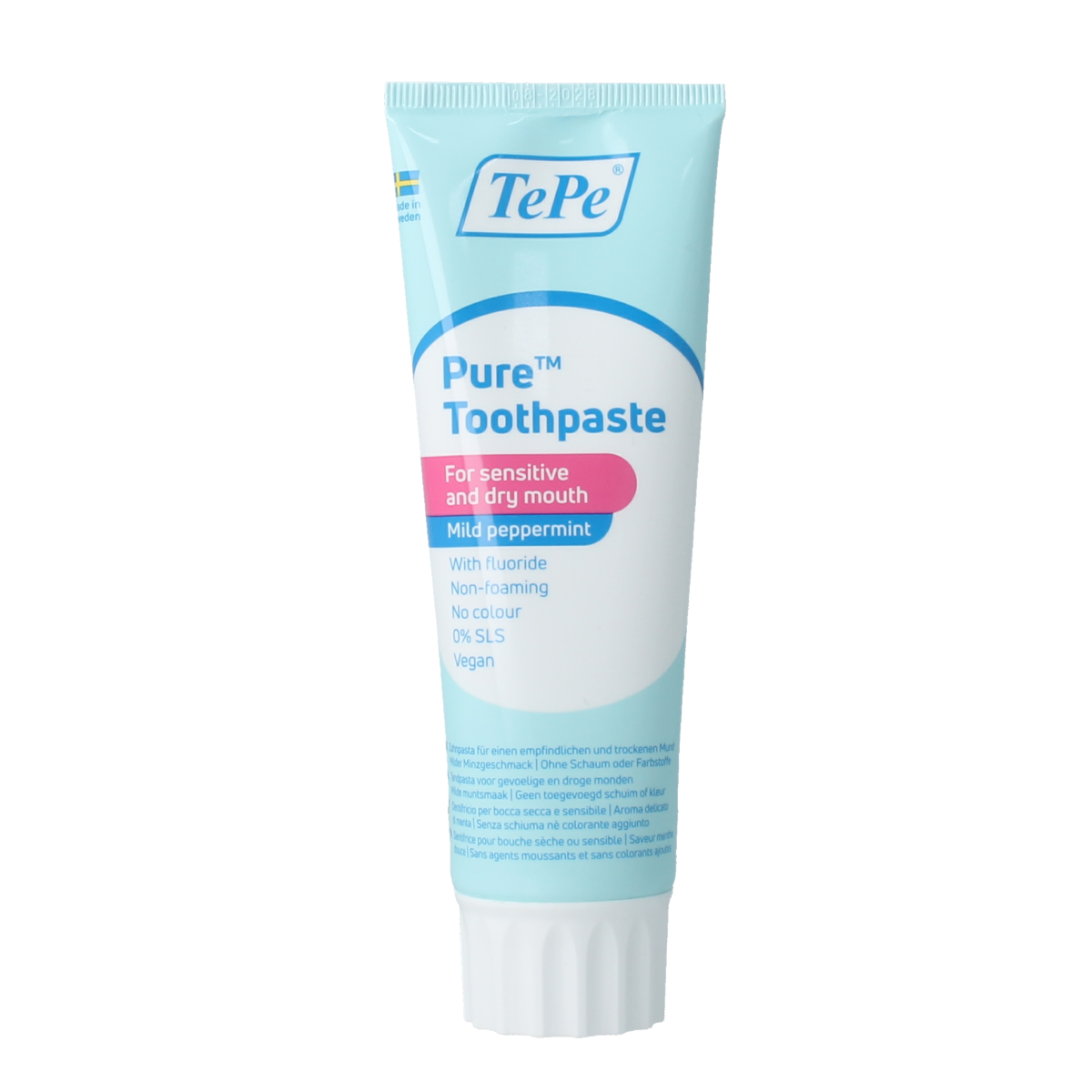 TePe Pure tandpasta sensitive peppermint 75.00 Milliliter