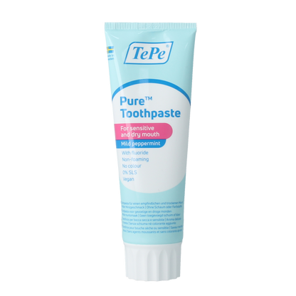 TePe Pure tandpasta sensitive peppermint 75.00 Milliliter
