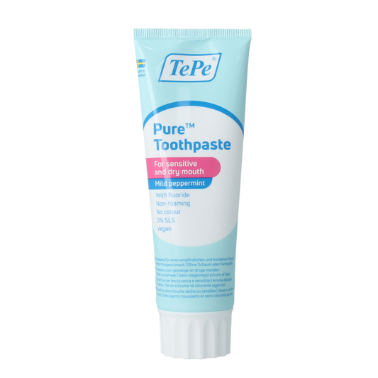 TePe Pure tandpasta sensitive peppermint 75 Milliliter