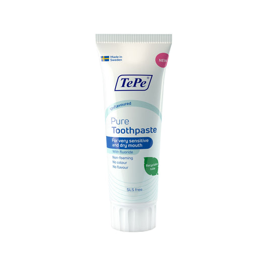 TePe Pure tandpasta dry mouth no flavour 75 Milliliter