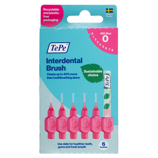 TePe Interdentale ragers original roze 0,4mm maat 0 6 Stuks