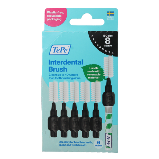 TePe Interdentale ragers original zwart 1,5mm maat 8 6 Stuks