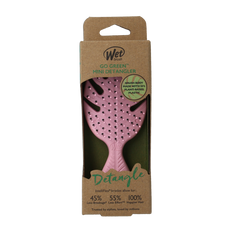 Wet Brush Go green detangler pink mini 1.00 Stuks