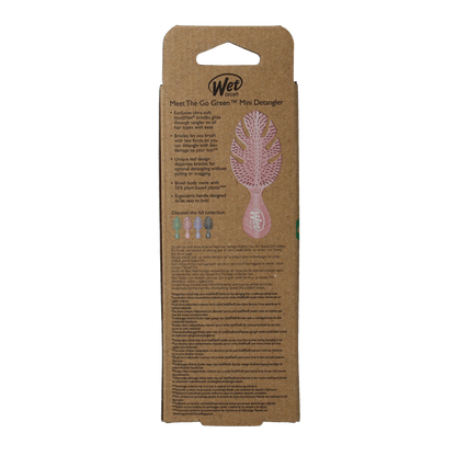Wet Brush Go green detangler pink mini 1.00 Stuks
