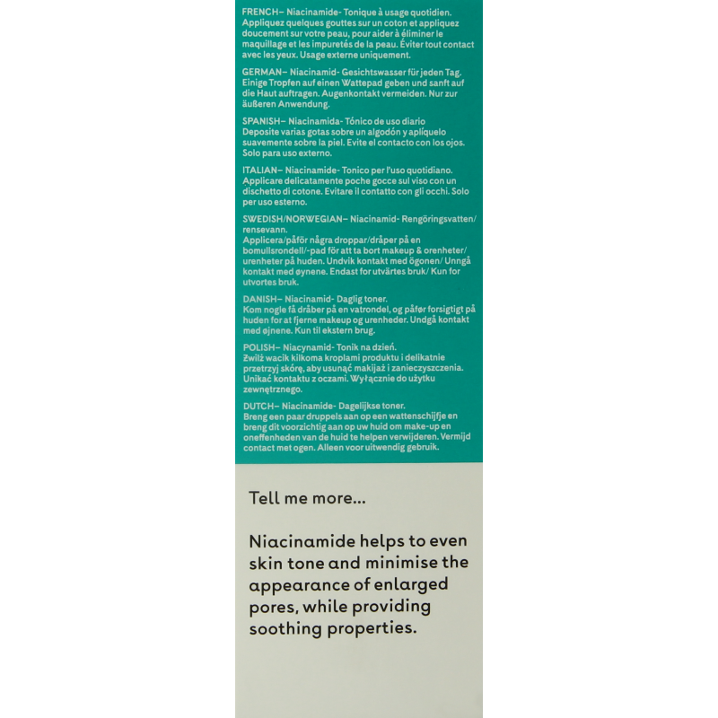 Q+A Niacinamide daily toner  100 Milliliter