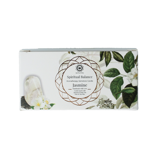 Green Tree Geurkaars edelsteen spiritueel balans jasmijn 70 Gram