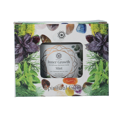 Green Tree Gemstone candle inner growth mint 256.00 Gram