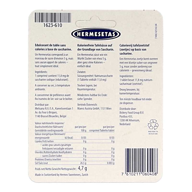 Hermesetas Zoetjes 400 Tabletten