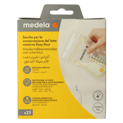 Medela Moedermelk bewaarzakjes 210ml 25.00 Stuks