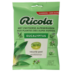 Ricola Eucalyptus suikervrij 75.00 Gram