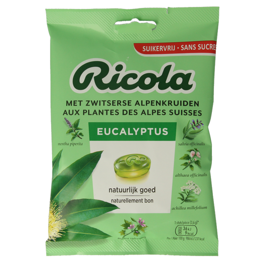 Ricola Eucalyptus suikervrij 75 Gram