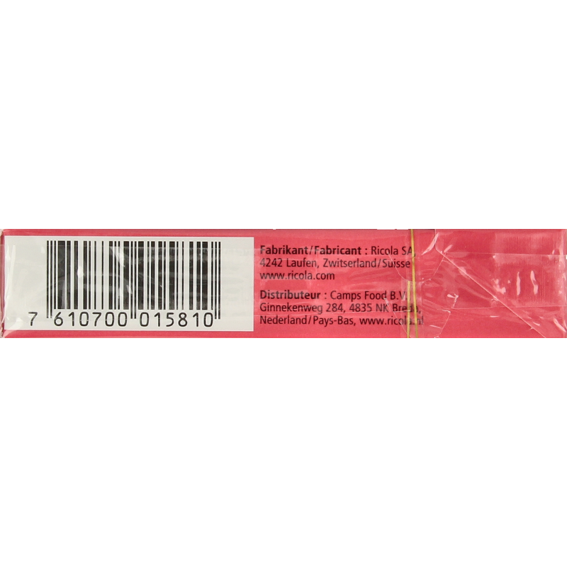 Ricola Cranberry suikervrij doosje 50 Gram