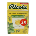 Ricola Citroen munt suikervrij duopak 100.00 Gram