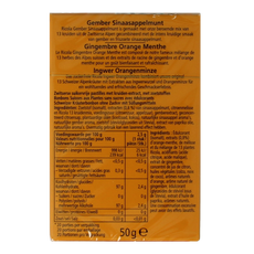 Ricola Gember sinaasappelmunt suikervrij 50.00 Gram