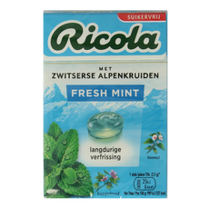 Ricola Fresh mint suikervrij doosje 50 Gram