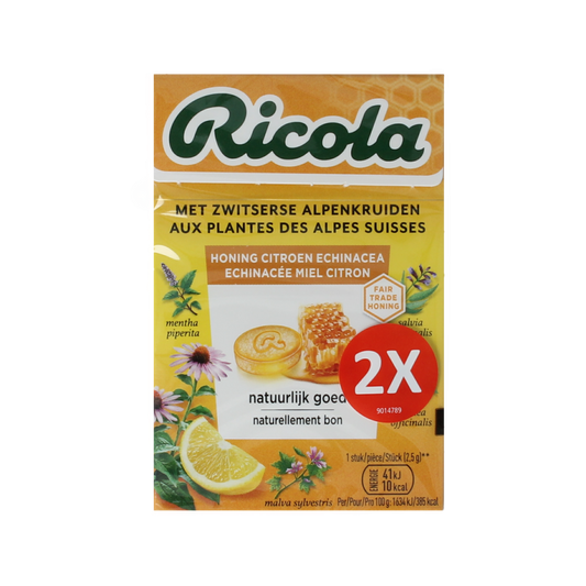 Ricola Honing citroen echinacea duo pack 100 Gram