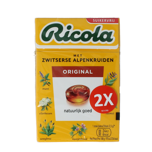 Ricola Original suikervrij duo pack 100.00 Gram