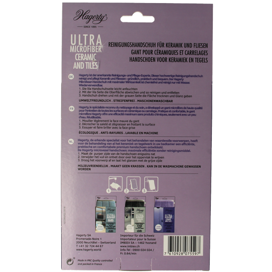 Hagerty Microfiber gloves ceramic & tiles 1 Stuks