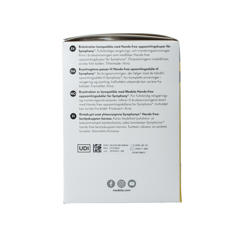 Medela Handsfree borstschild Symphony maat M 1 Stuks