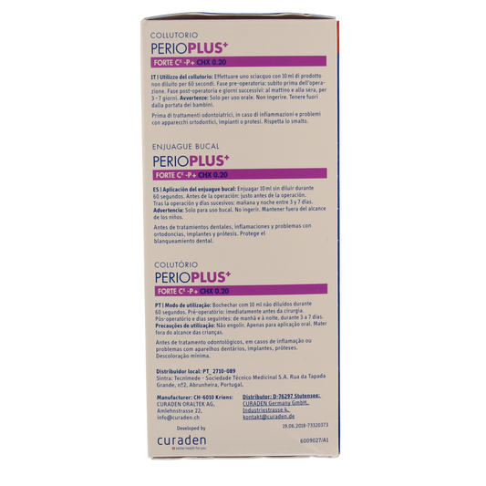 Curaprox Perio plus+ forte CHX 0.20 mondspoeling 200.00 Milliliter
