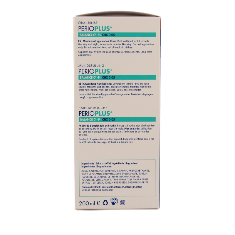 Curaprox Perio plus balance CHX 0.05 200 Milliliter