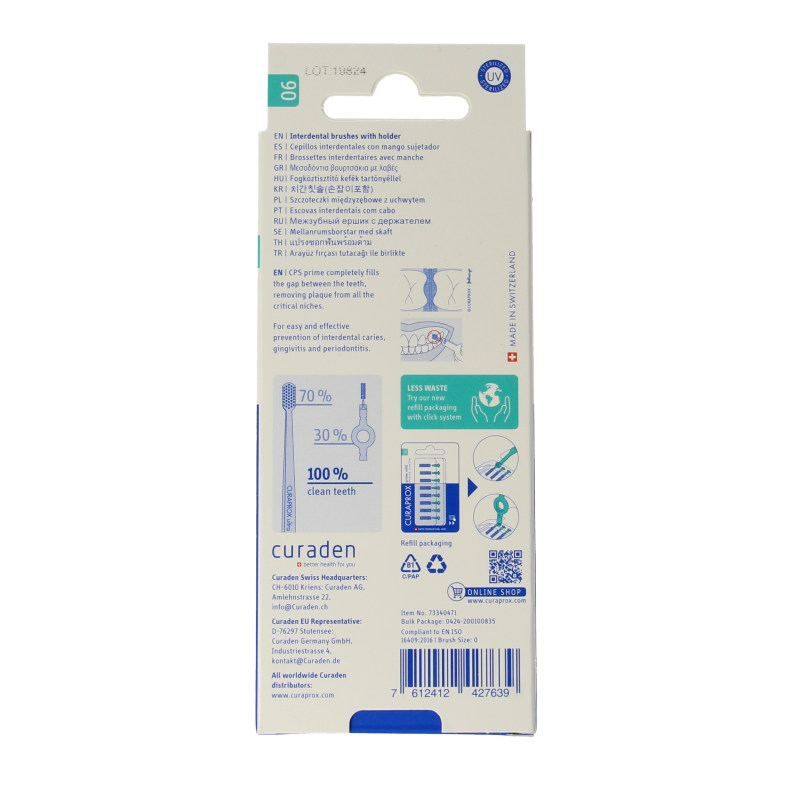 Curaprox CPS 06 prime start rager set turquoise 2.2 mm 1 Set