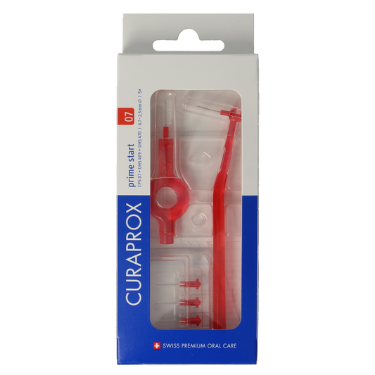 Curaprox Prime start rager 07 rood 2.5 mm 5 Stuks