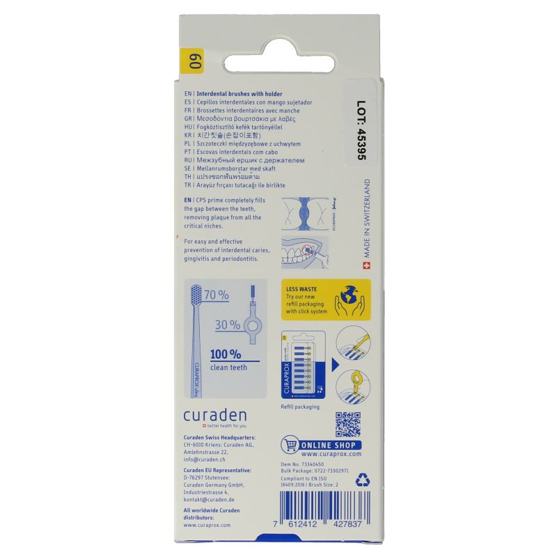 Curaprox Prime start rager 09 geel 4 mm 5 Stuks