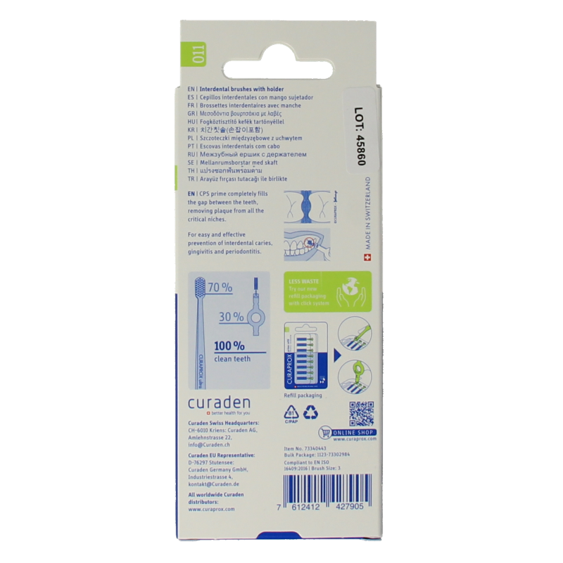 Curaprox Prime start rager 11 licht groen 5.0 mm 5 Stuks