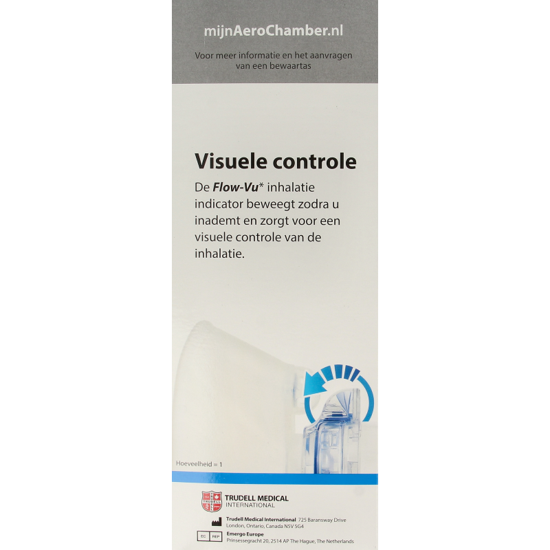 Diversen Aerochamber plus flower VU+ volwassen masker 1 Stuks