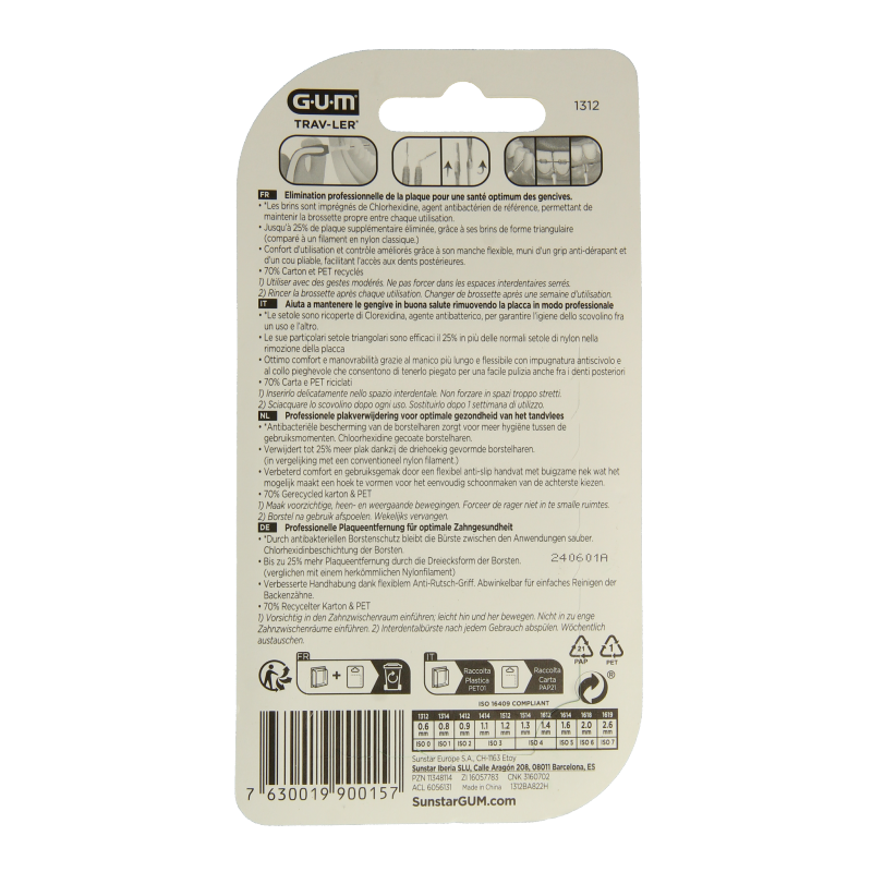 GUM Trav-ler rager 0.6 mm (lavendel) 6 Stuks