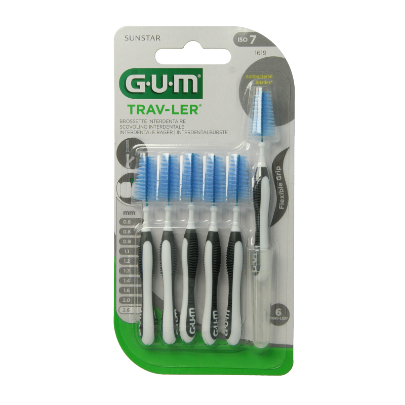 GUM Trav-ler ragers 2.6mm zwart 6 Stuks