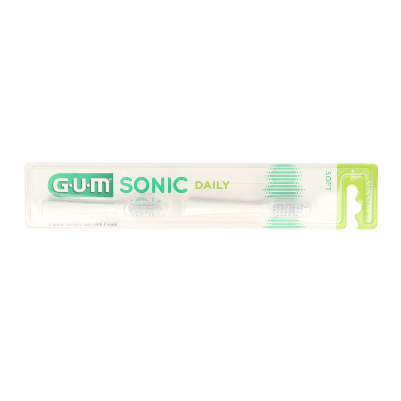 GUM Sonic opzetborstel wit 2 Stuks