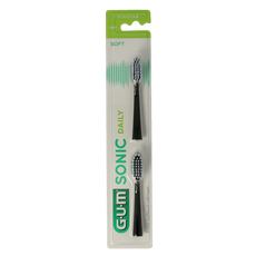 GUM Sonic opzetborstel soft zwart 2.00 Stuks