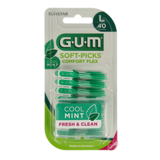 GUM Soft picks comfort flex mint large 40 Stuks