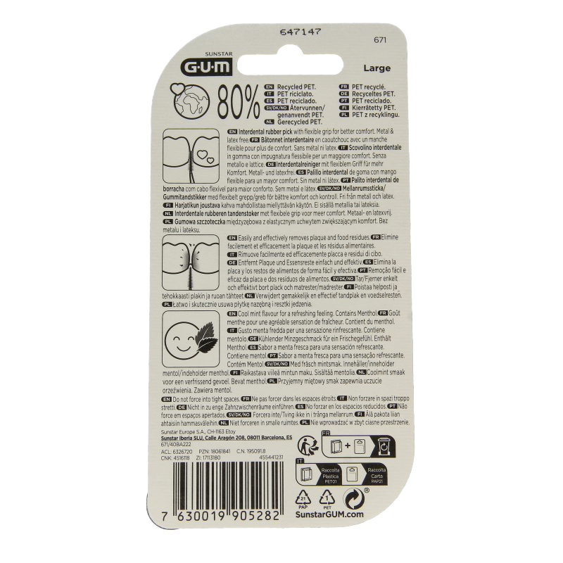 GUM Soft picks comfort flex mint large 40 Stuks