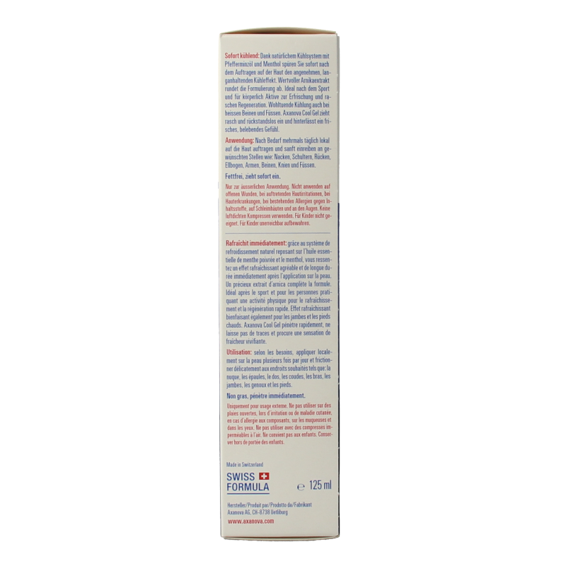 Axanova Cool gel 125 Milliliter