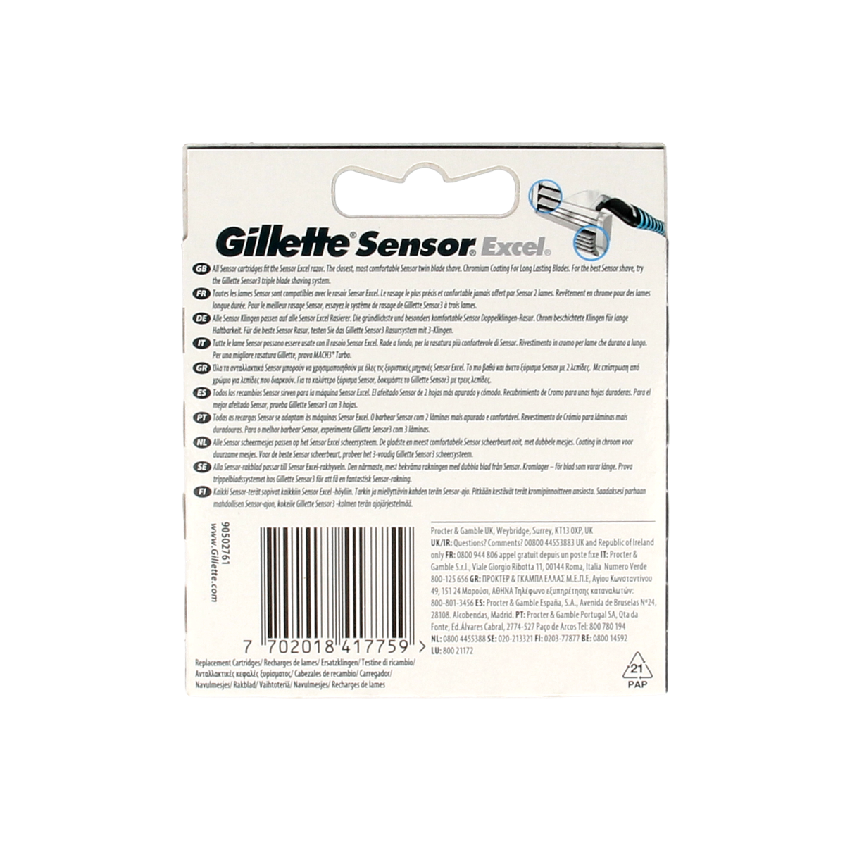 Gillette Sensor excel mesjes 10.00 Stuks