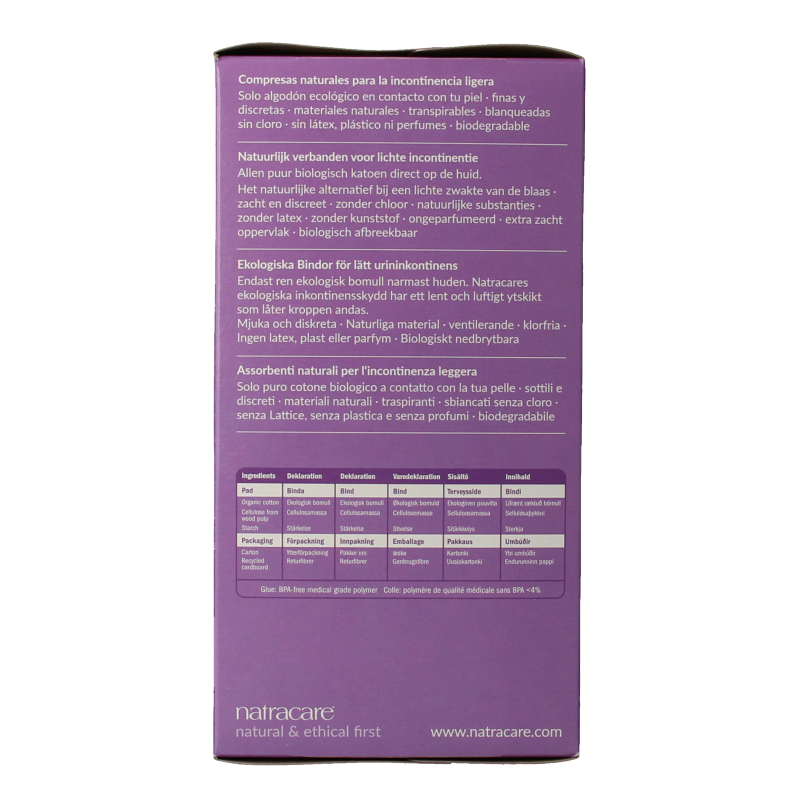Natracare Dry & light pads 20 Stuks