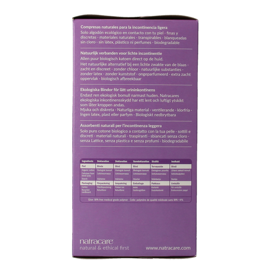 Natracare Dry & light pads 20.00 Stuks