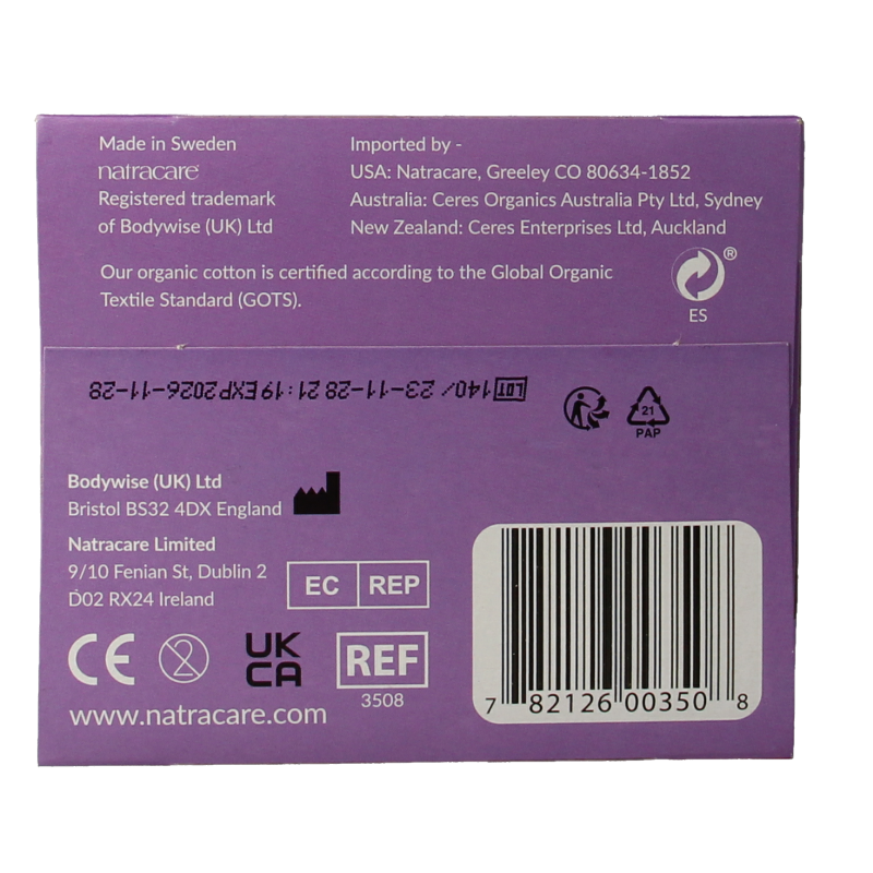 Natracare Dry & light pads 20 Stuks