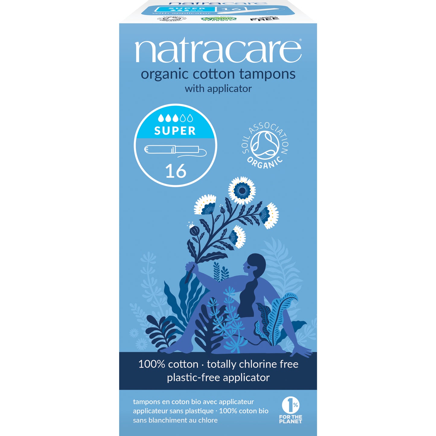 Natracare Tampons super met inbrenghuls 16 Stuks