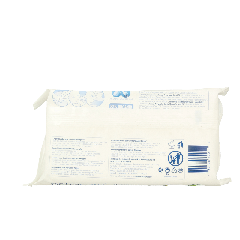 Natracare Babydoekjes 50 Stuks