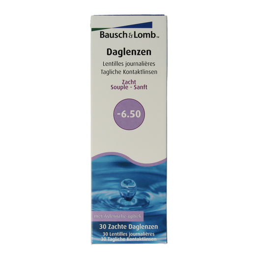 Bausch & Lomb Daglenzen -6.50 30 Stuks