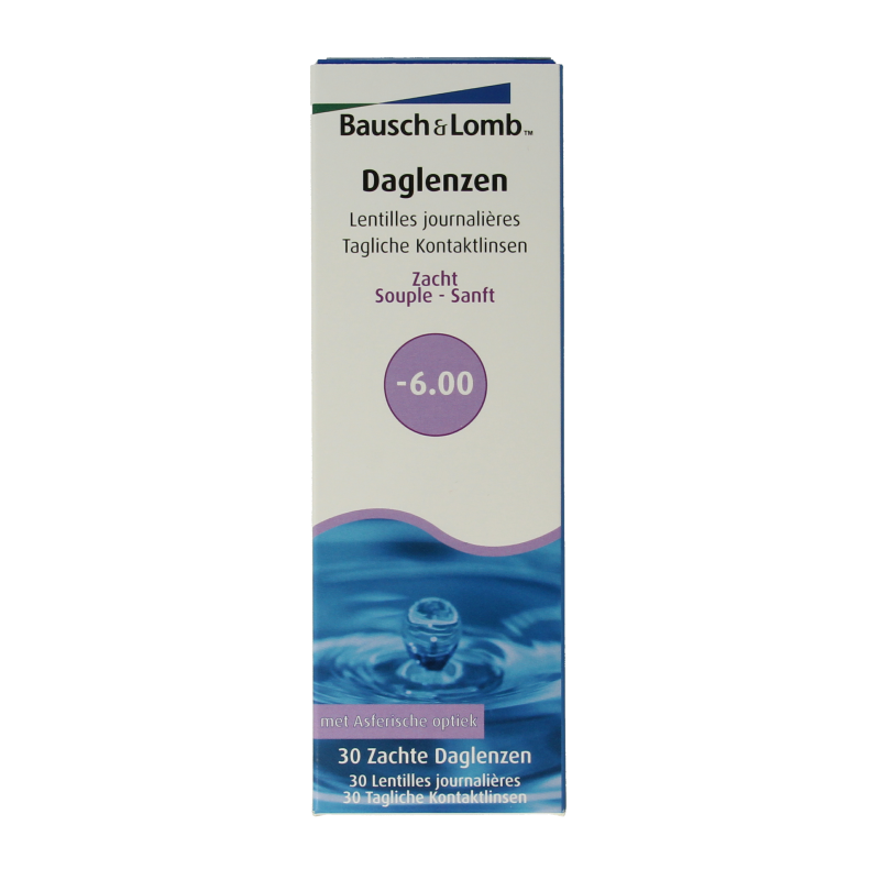 Bausch & Lomb Daglenzen -6.00 30 Stuks